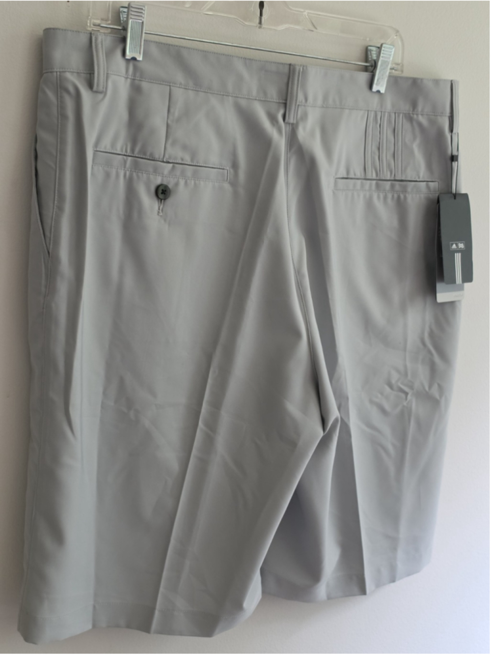 NWT Adidas Men's Performance Golf Shorts Grey Flat-Front Athletic 36 Climalite - Picture 6 of 10